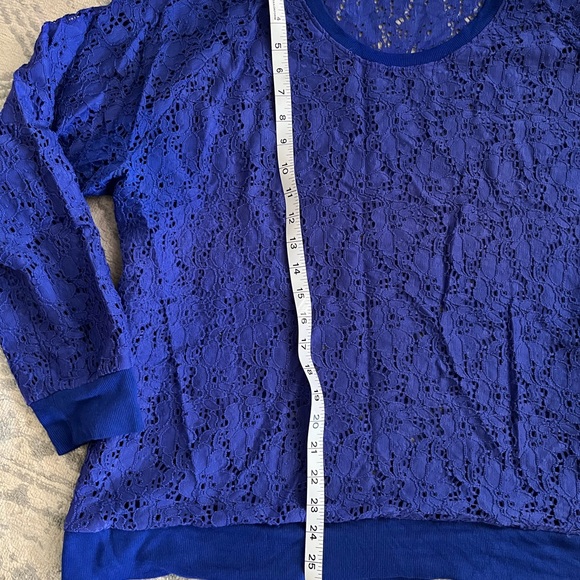 Stella & Dot Cobalt Blue Lace Top, Size 2X, Good Used Condition - Picture 5 of 6
